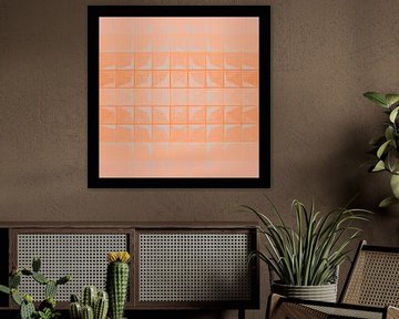 Verner Panton inspired peach color abstraction by Mad Dog Art