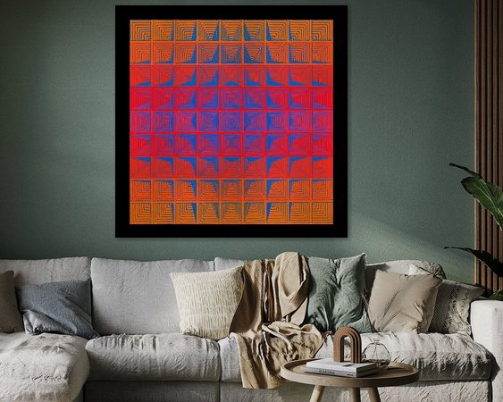 Voorbeeld van het werk in een kamer