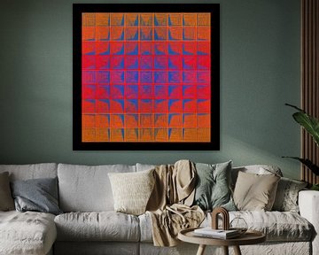 Verner Panton geïnspireerde zongekleurde abstractie van Mad Dog Art