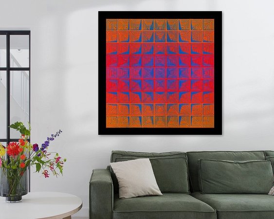 Voorbeeld van het werk in een kamer