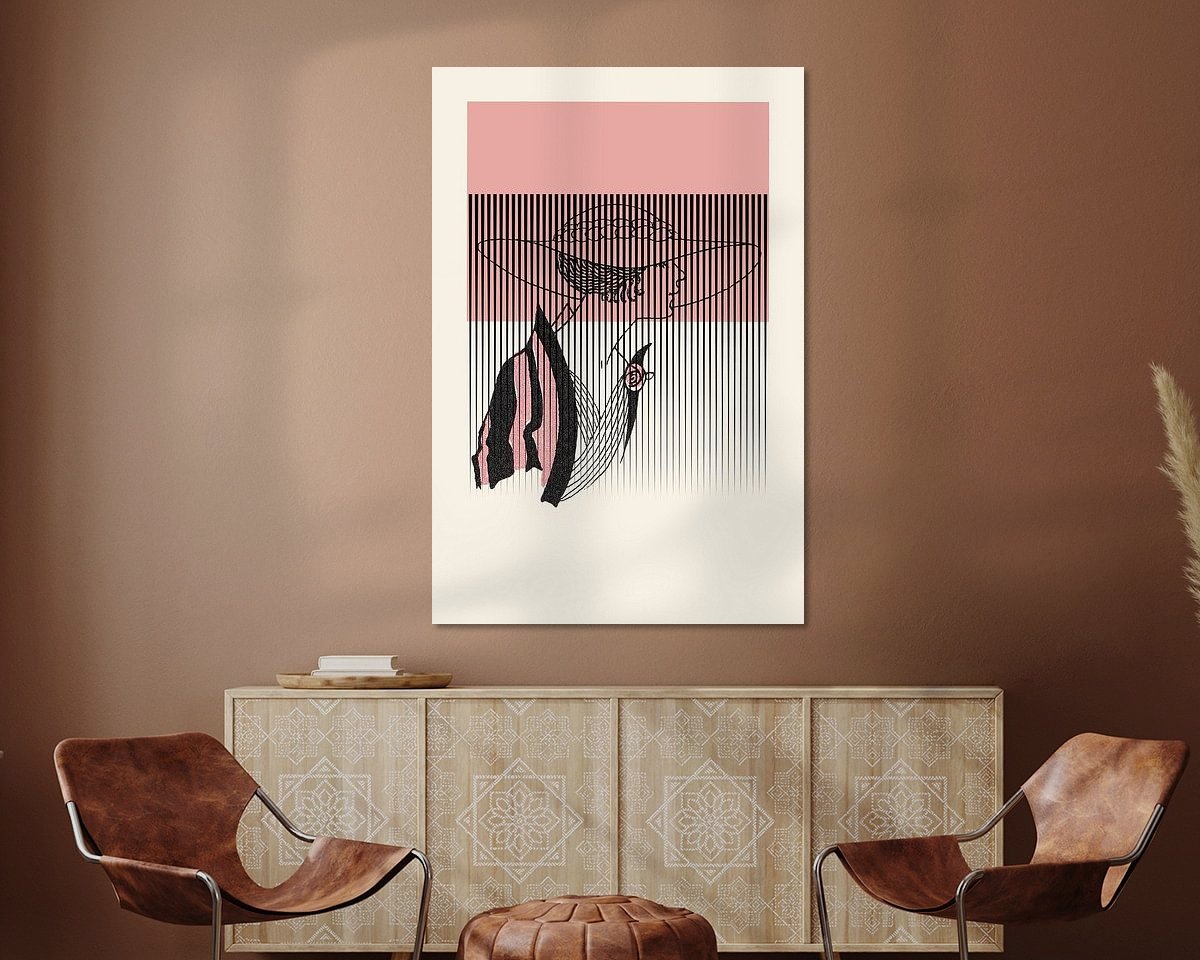 Voorbeeld van het werk in een kamer