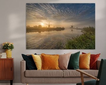 serene morning in Kinderdijk. by Rob Bout