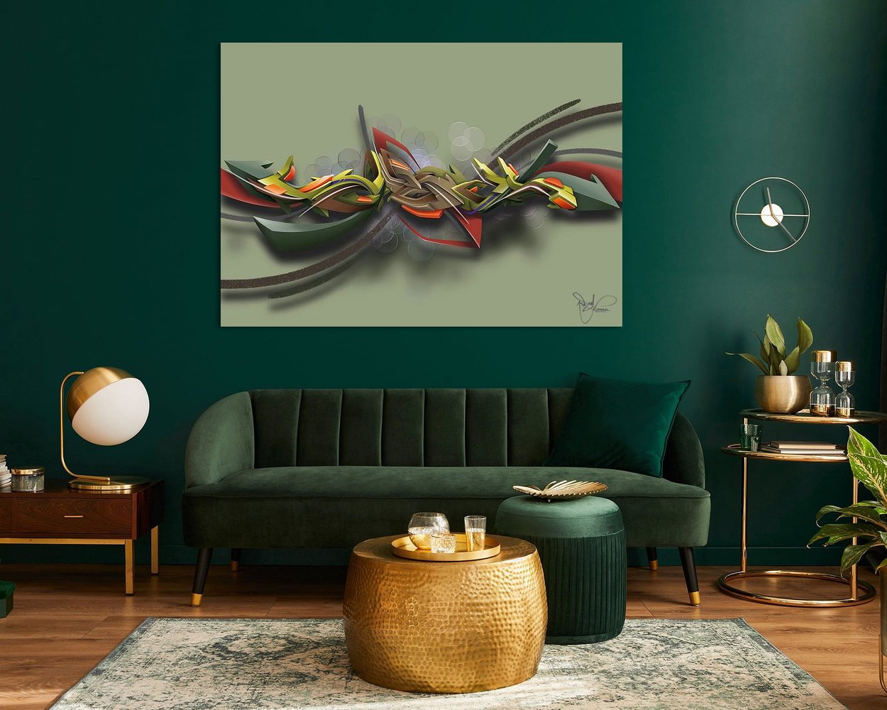 Example of the artwork in a room
