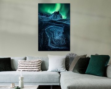 Sterrenbeelden - Aurora Borealis boven Stokksnes van Daniel Gastager