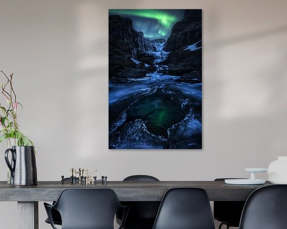 Voorbeeld van het werk in een kamer