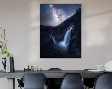 Een sterrennacht bij de Krimml watervallen van Daniel Gastager