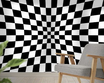 Retro chessboard fantasy abstraction by Mad Dog Art