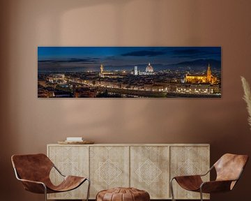 Panorama uitzicht van Florence - Italie van Roy Poots
