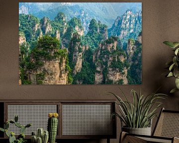 Blick auf die Avatar-Berge in China von Linda Schouw