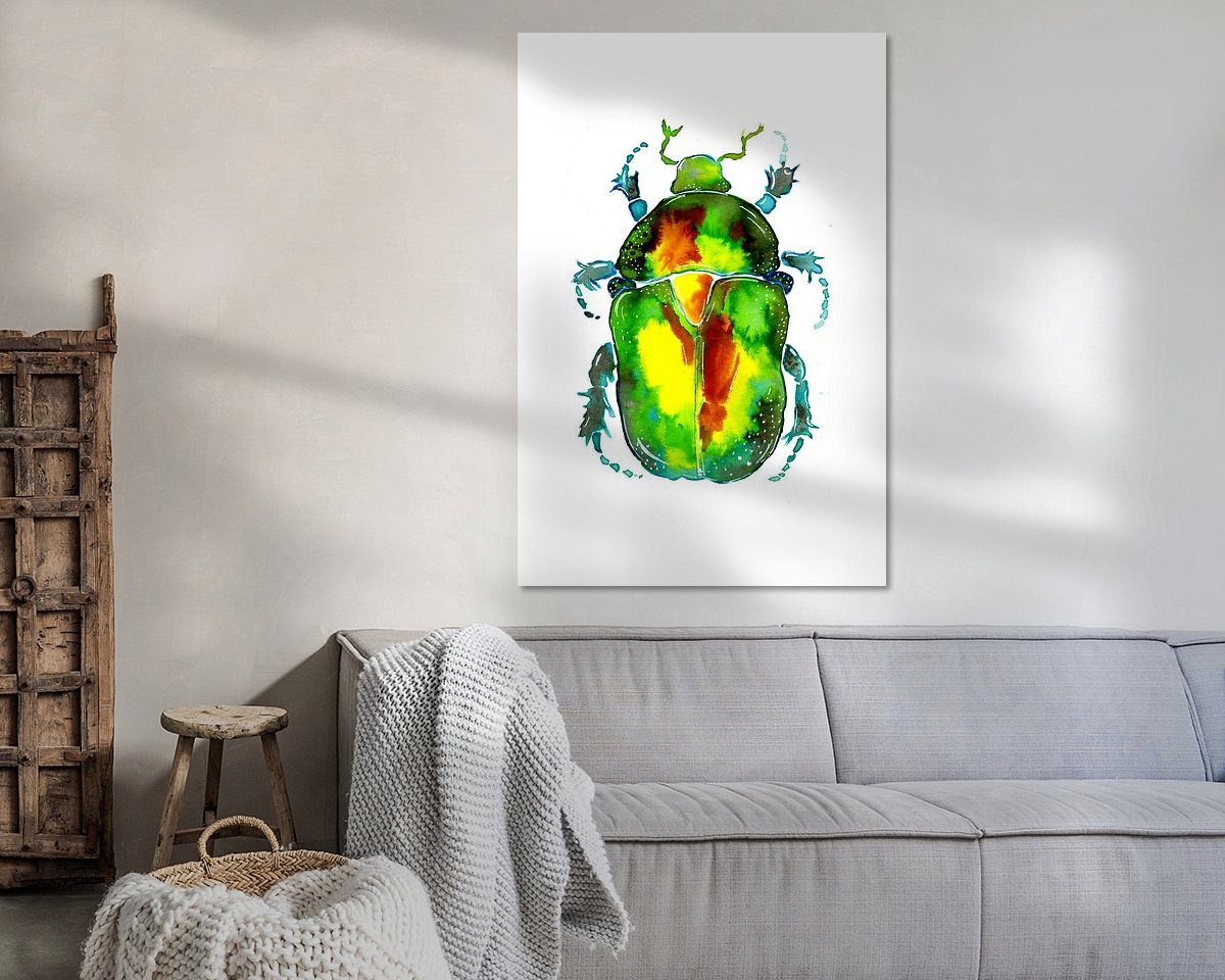 Voorbeeld van het werk in een kamer