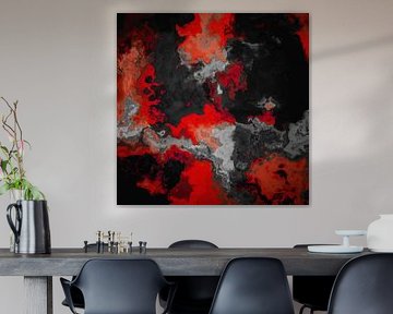 marble abstraction art red black  #marble by JBJart Justyna Jaszke