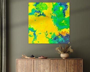 marbre abstraction art vert jaune #marbre sur JBJart Justyna Jaszke