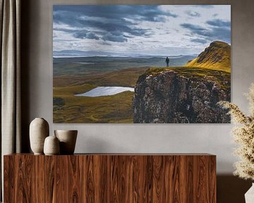 Man among the mountains at Quiraing by Sander Wehkamp