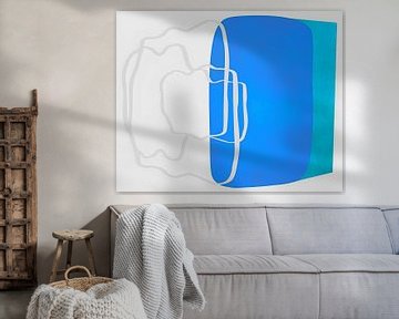 Océan infini Abstrait bleu sur Mad Dog Art