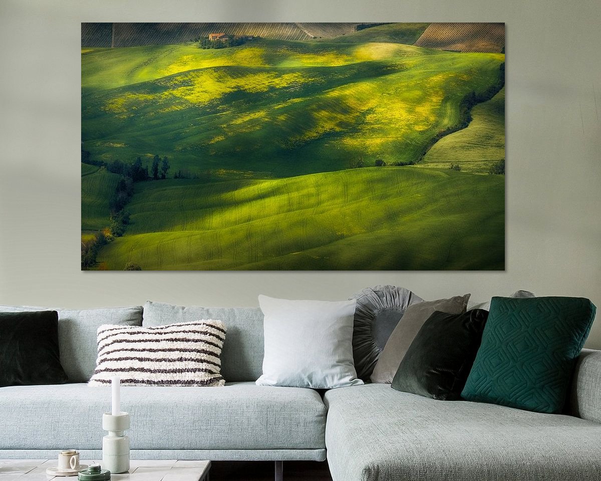 Voorbeeld van het werk in een kamer