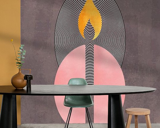 Voorbeeld van het werk in een kamer