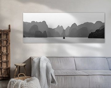 Baie d'Ha Long Silhouette de montagnes de craie