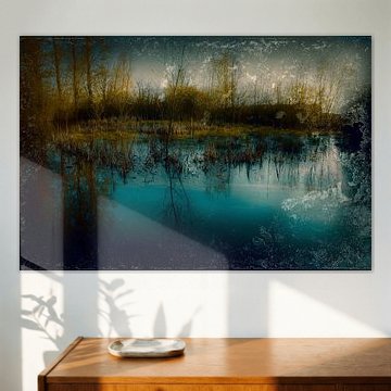 Village pond in early spring