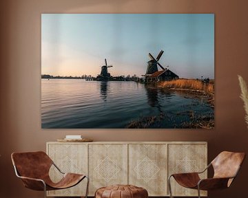 Zaanse sunset by the water by Danny Brandsma