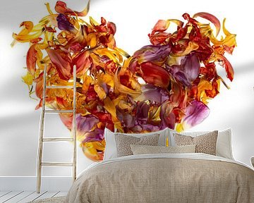 Heart of colorful petals by Klaartje Majoor
