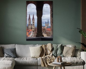 Cathedral and Liebfrauenkirche, Old Town, Halberstadt