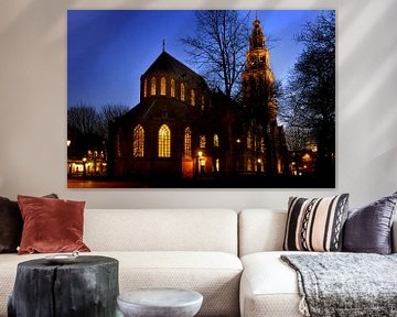 Nachtfoto Martinikerk Groningen van Kars Tuinder