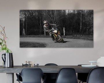 Motocycliste. sur Wouter Van der Zwan