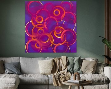 Cercles sur violet sur FRESH Fine Art