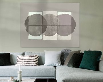 Scandinavisch minimalisme Warm grijs monochroom van Mad Dog Art