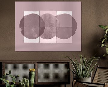 Scandinavisch minimalisme Warm roze monochroom van Mad Dog Art