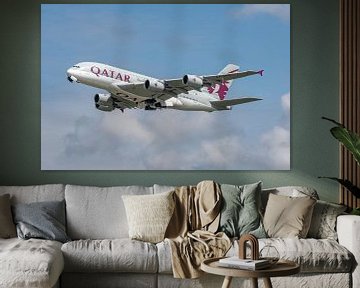 Airbus A380 van Qatar Airways.