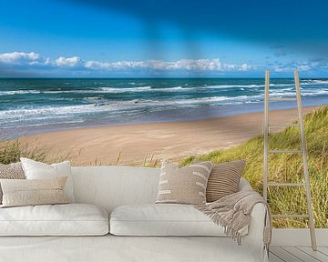 Duin en strand bij Hirtshals in Denemarken van Rico Ködder