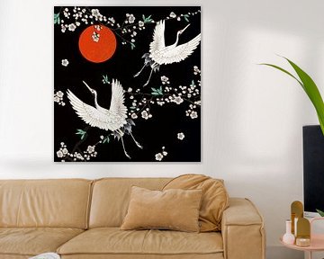 Witte kraanvogels van Gisela - Art for you