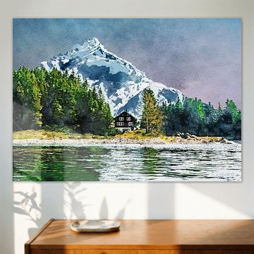 Arnisee, Gurtnellen Suisse paysage peinture #watercolor