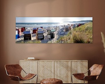 Panorama Oostzeestrand in Binz met strandstoelen van GH Foto & Artdesign