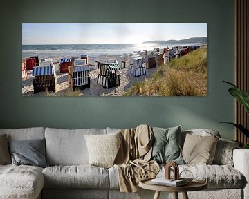 Panorama Oostzeestrand in Binz met strandstoelen van GH Foto & Artdesign