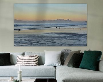 prachtige zonsopgang over False Bay in Strand van Werner Lehmann