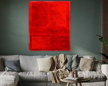 Rood op rood, abstract van Rietje Bulthuis