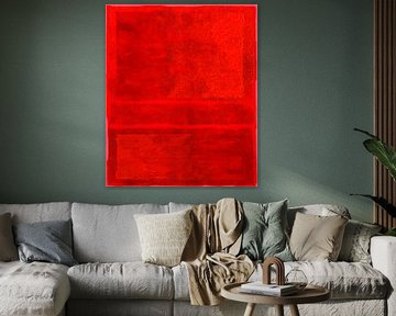 Red on red, abstract by Rietje Bulthuis