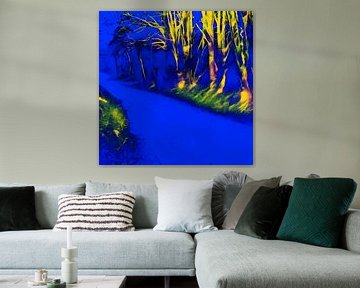 Blaue Wald Meditation von FRESH Fine Art