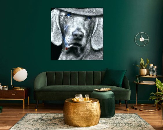 Voorbeeld van het werk in een kamer