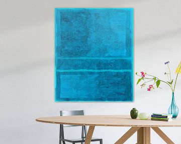 Light blue on blue, abstract by Rietje Bulthuis