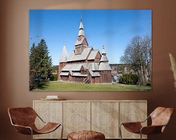Historische Staafkerk in Hahnenklee in het Harzgebergte van t.ART
