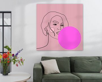 Bubble Gum Girl von Mad Dog Art