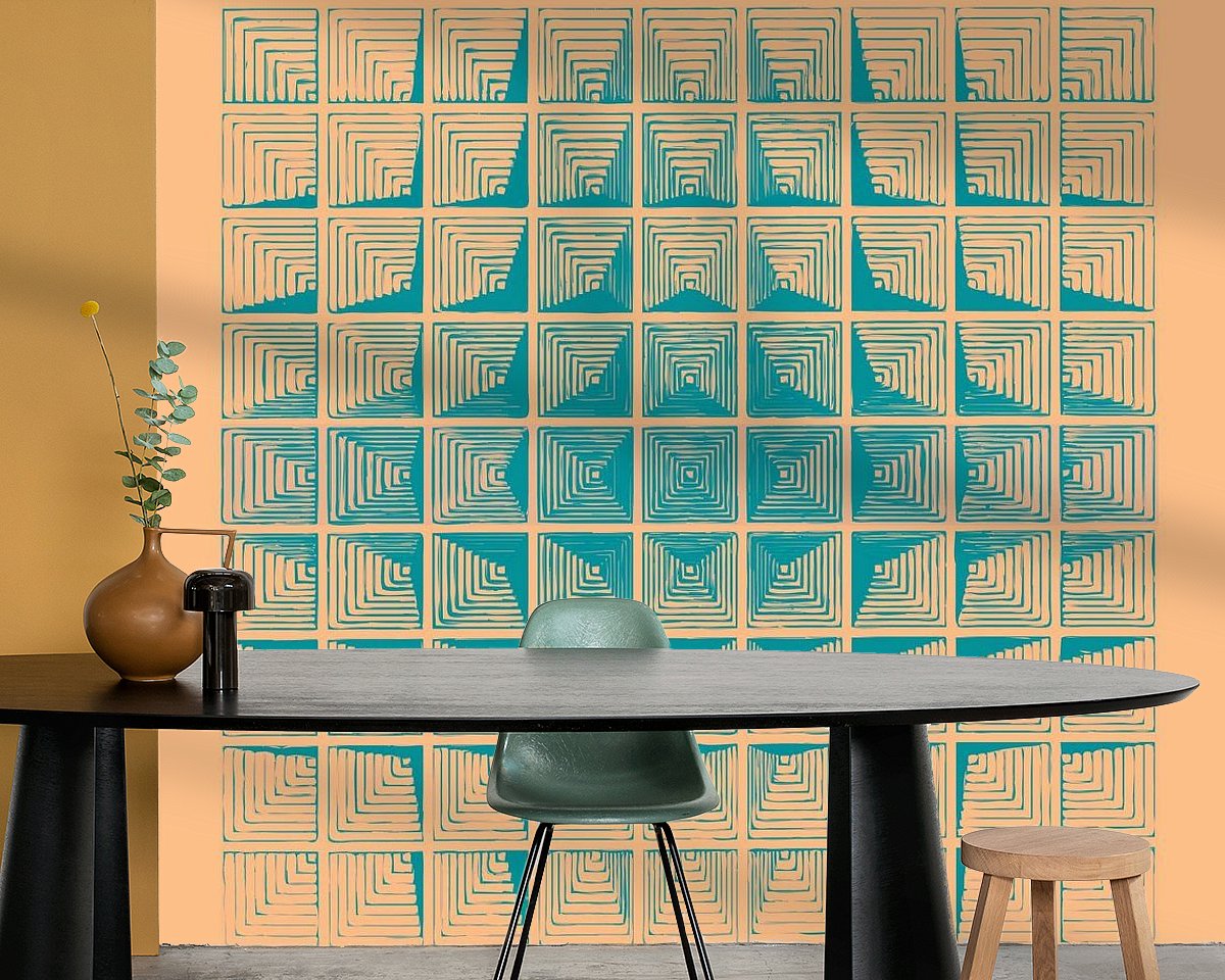 Voorbeeld van het werk in een kamer