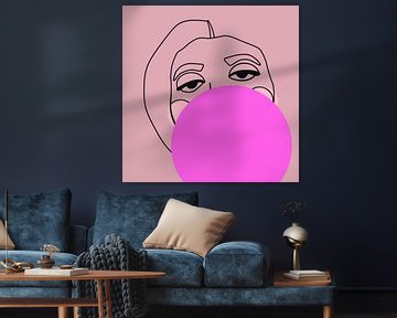 Bubble Gum Girl van Mad Dog Art
