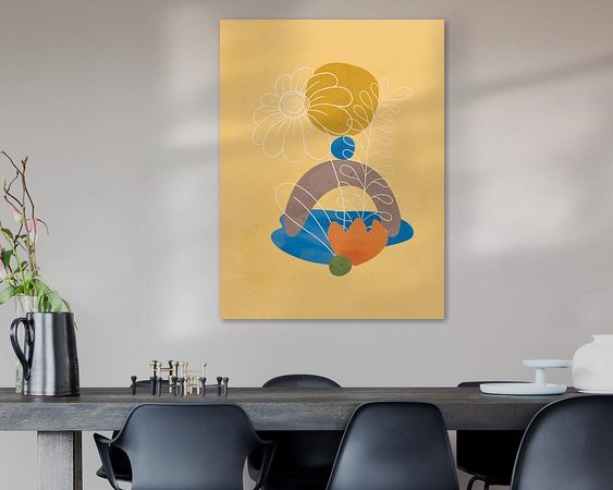 Voorbeeld van het werk in een kamer