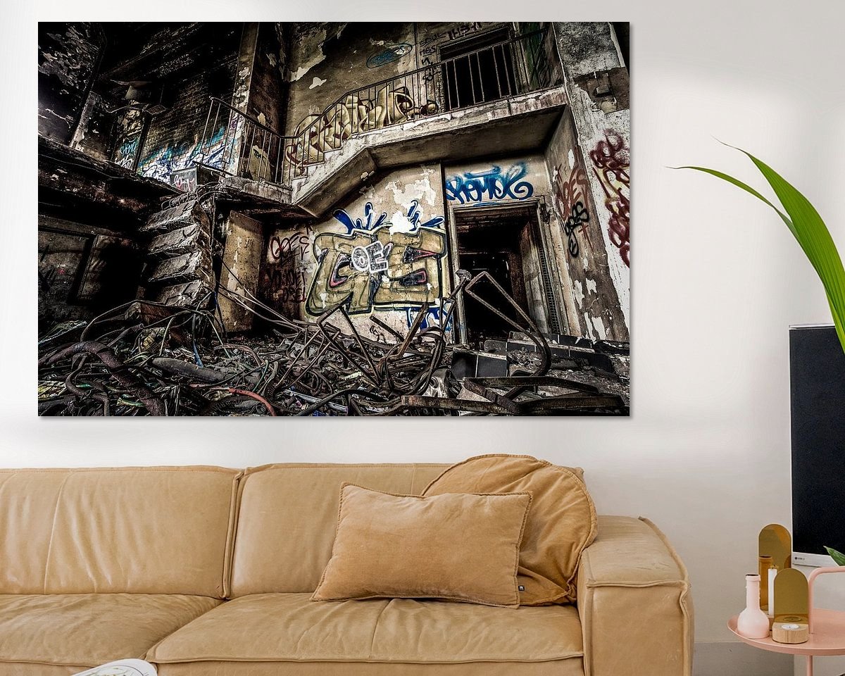 Voorbeeld van het werk in een kamer