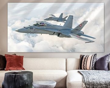 F/A-18 Hornet Demo Team 2018 Schweizer Luftwaffe. von Jaap van den Berg