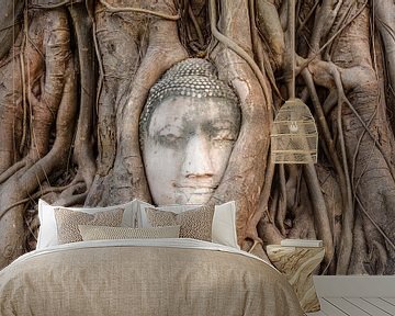 Boeddha beeld in een boom van Richard Guijt Photography